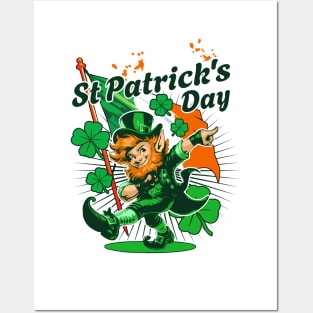 Dancing Irish Leprechaun Posters and Art